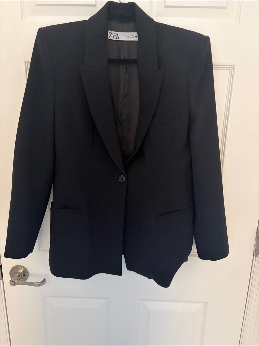 ZARA Black Single-Button Blazer